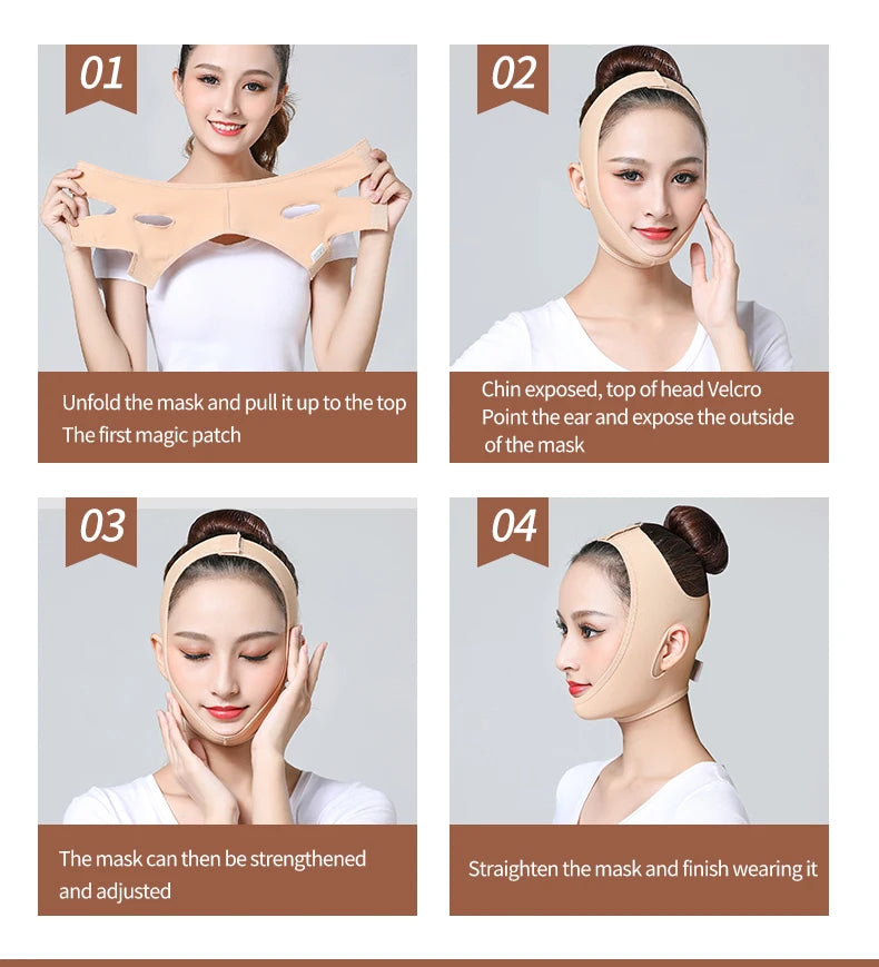 Reusable V-Line Face Lifting Belt – Chin Reducer & Anti-Wrinkle Mask