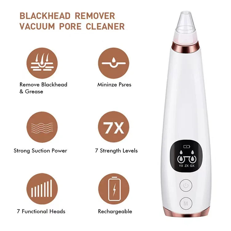 6-in-1 Blackhead Remover & Pore Vacuum – Electric Face Cleansing Device