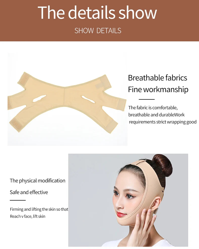 Reusable V-Line Face Lifting Belt – Chin Reducer & Anti-Wrinkle Mask