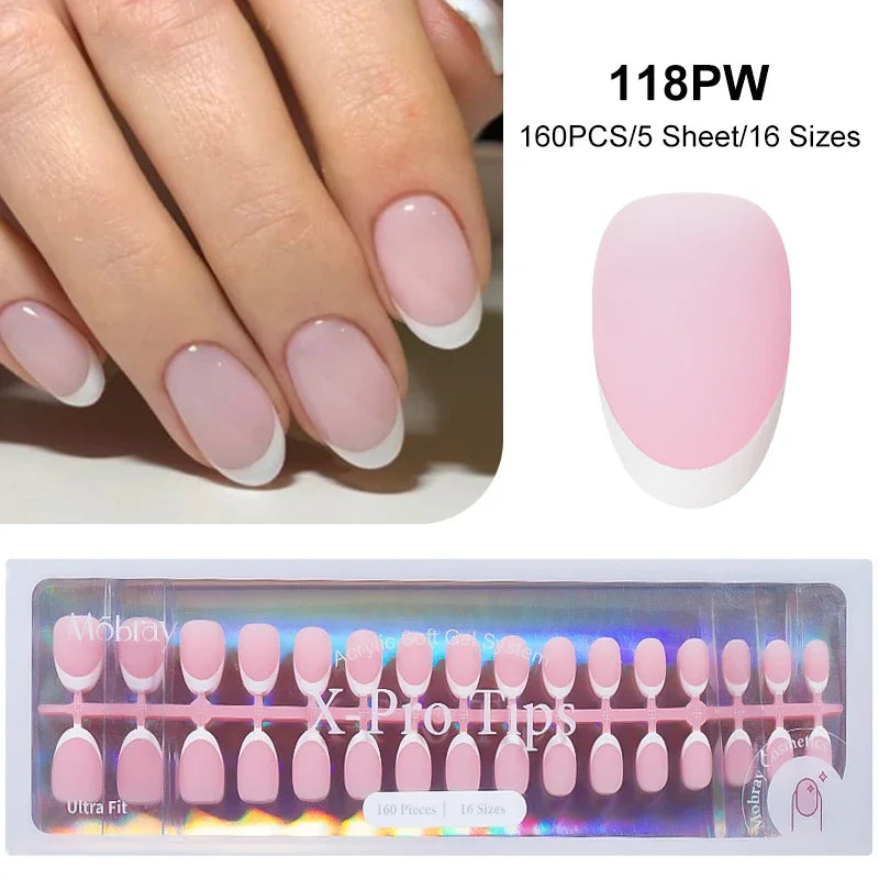 French Press On Gel Nail Tips – Nude Pink Ballet Matte Finish Set