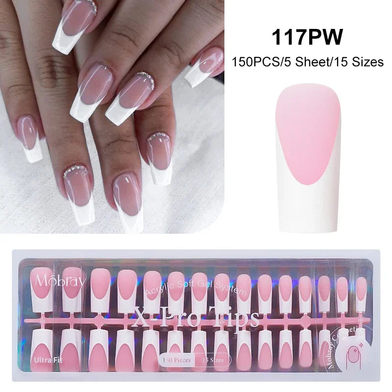 French Press On Gel Nail Tips – Nude Pink Ballet Matte Finish Set
