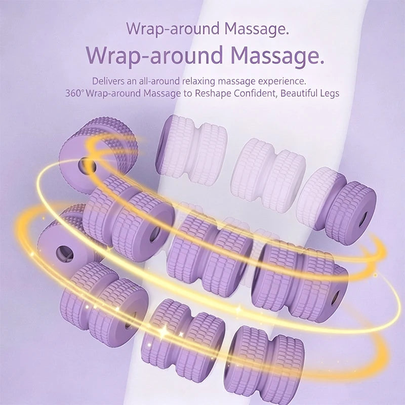 28-Wheel Leg Massager – Anti-Cellulite Slimming Roller for Body