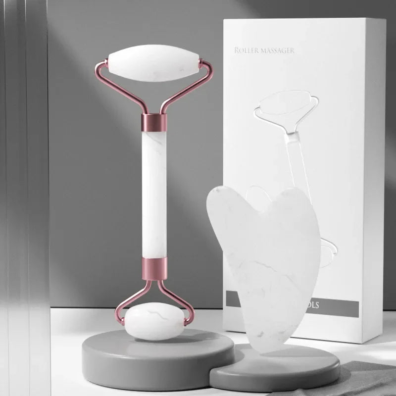 Face Massager Roller & Gua Sha Board Set – Facial Lifting Tool