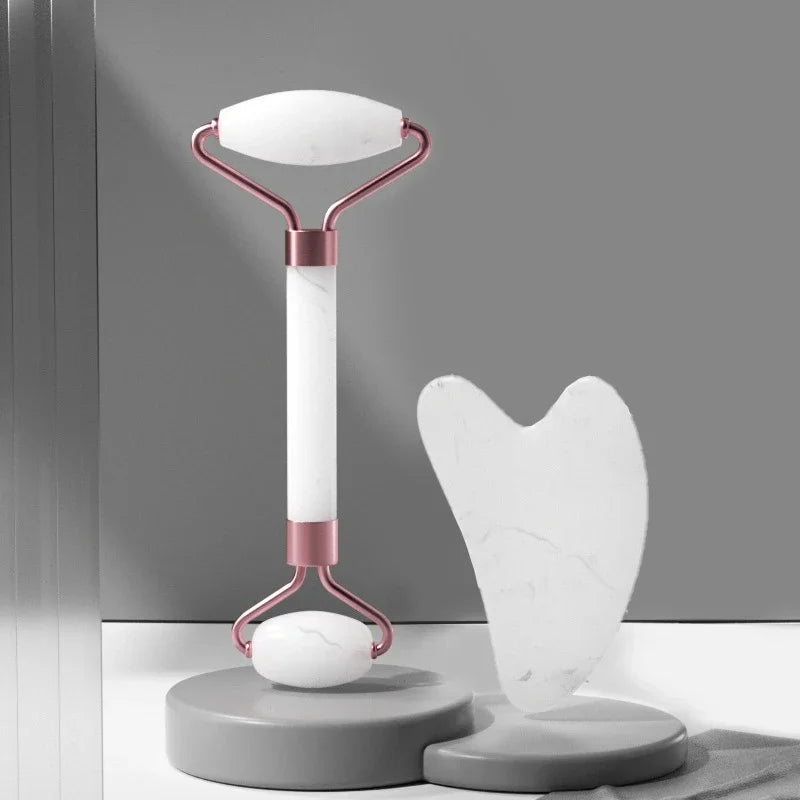 Face Massager Roller & Gua Sha Board Set – Facial Lifting Tool