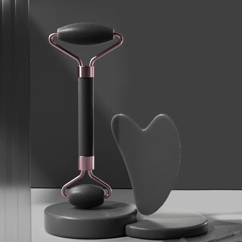 Face Massager Roller & Gua Sha Board Set – Facial Lifting Tool