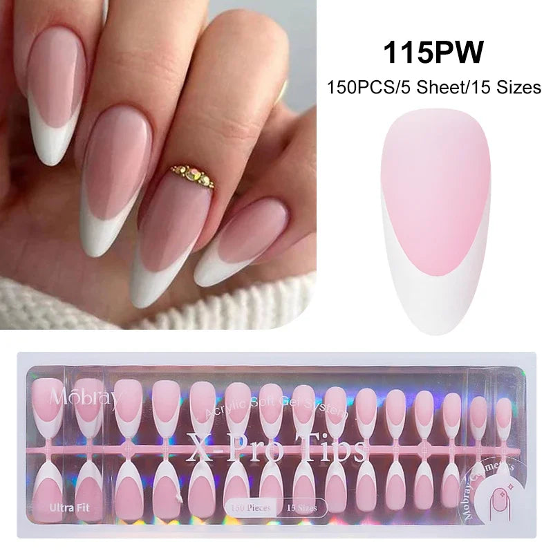 French Press On Gel Nail Tips – Nude Pink Ballet Matte Finish Set