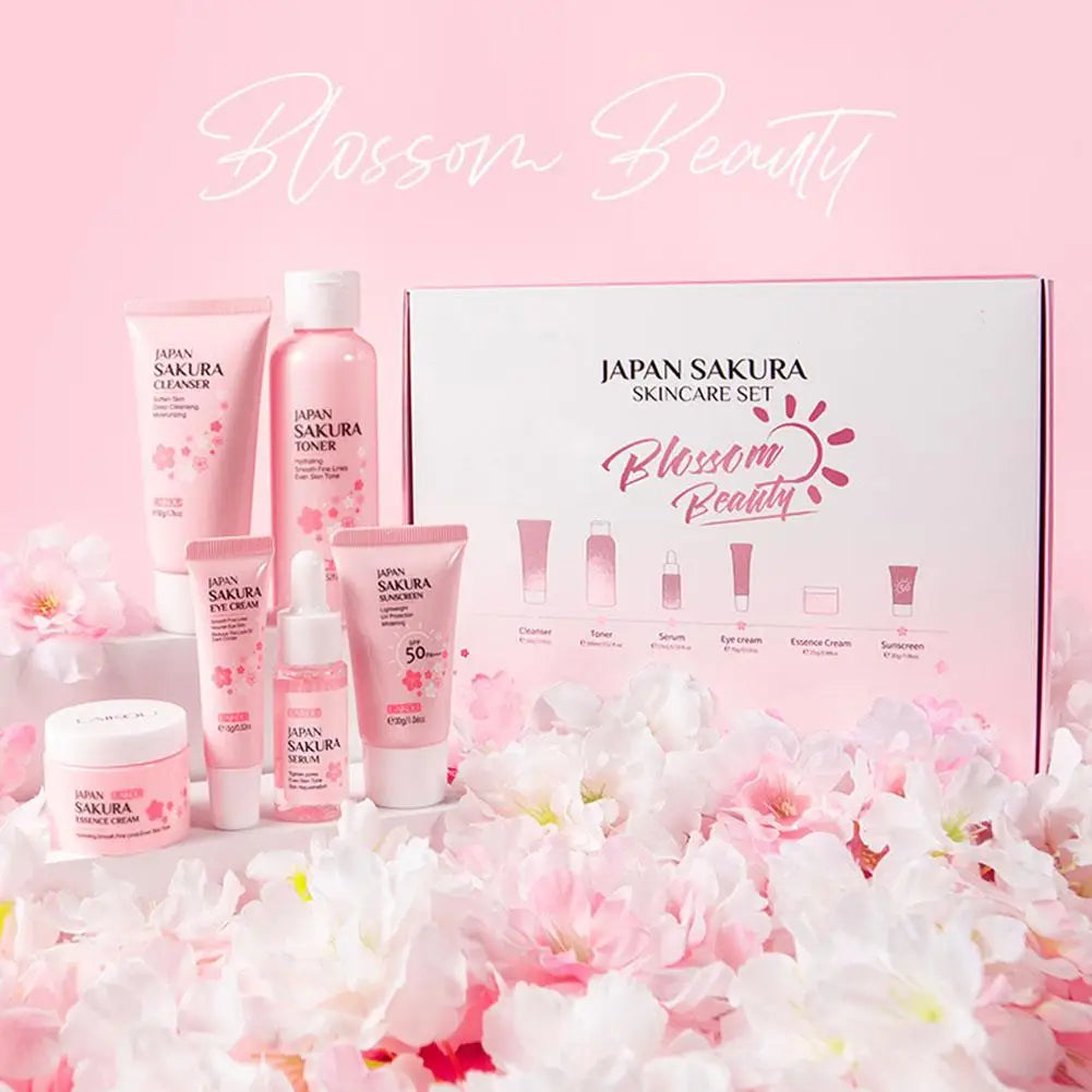LAIKOU Sakura 6-Piece Skincare Set – Full Face Routine