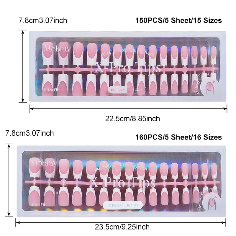 French Press On Gel Nail Tips – Nude Pink Ballet Matte Finish Set