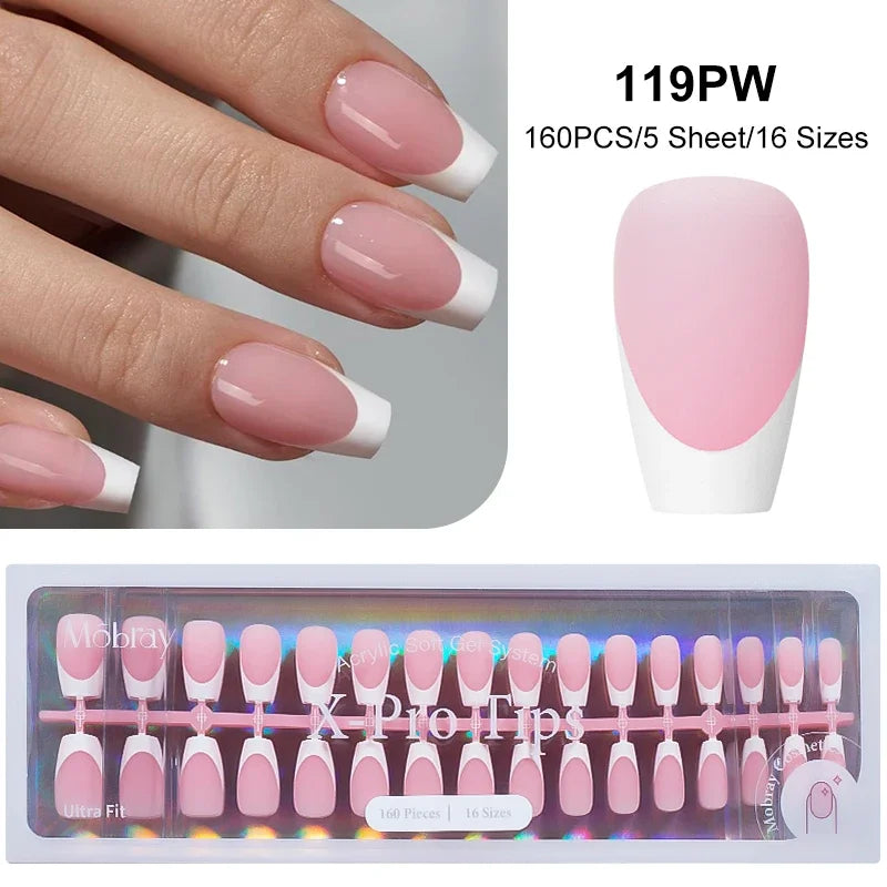 French Press On Gel Nail Tips – Nude Pink Ballet Matte Finish Set