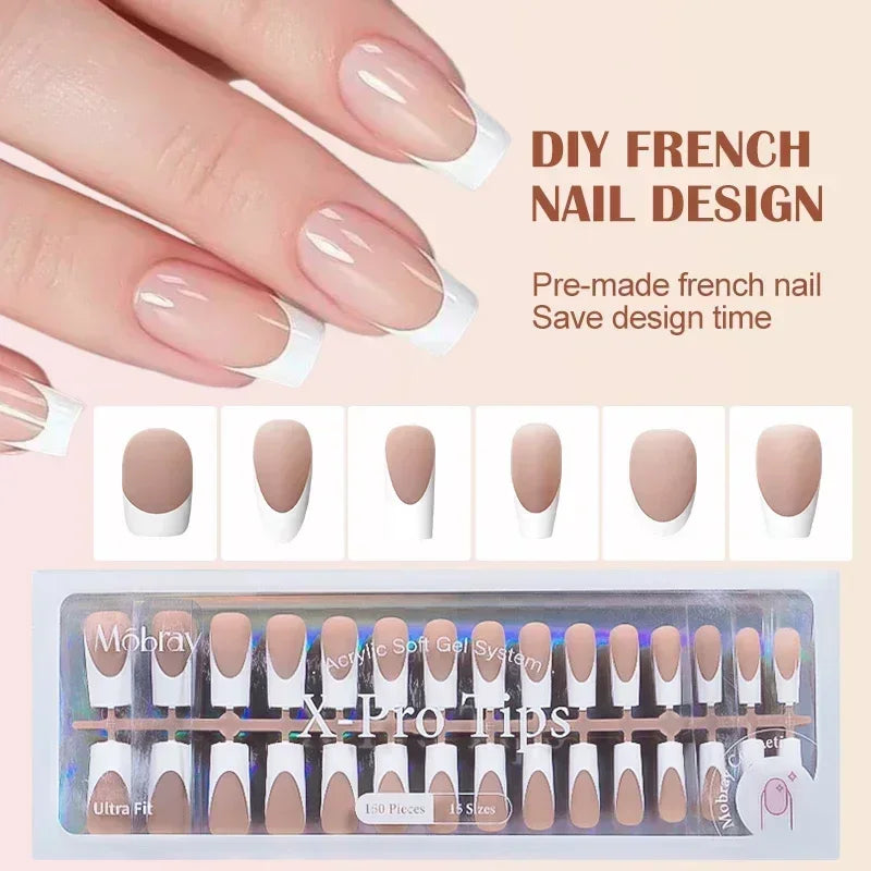 French Press On Gel Nail Tips – Nude Pink Ballet Matte Finish Set
