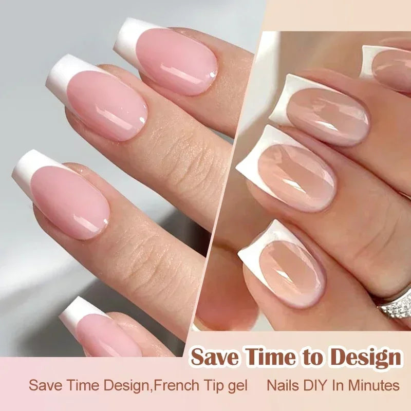 French Press On Gel Nail Tips – Nude Pink Ballet Matte Finish Set