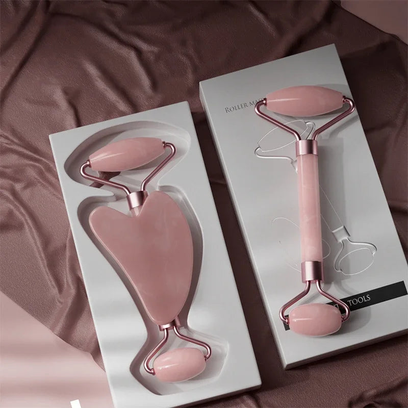 Face Massager Roller & Gua Sha Board Set – Facial Lifting Tool