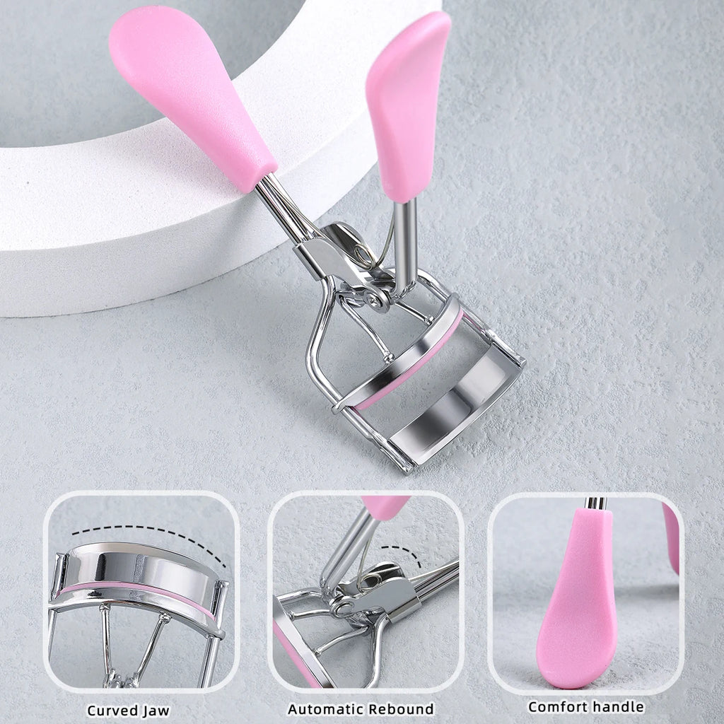 Smooth Handle Stainless Steel Eyelash Curler – Salon-Quality Beauty Tool